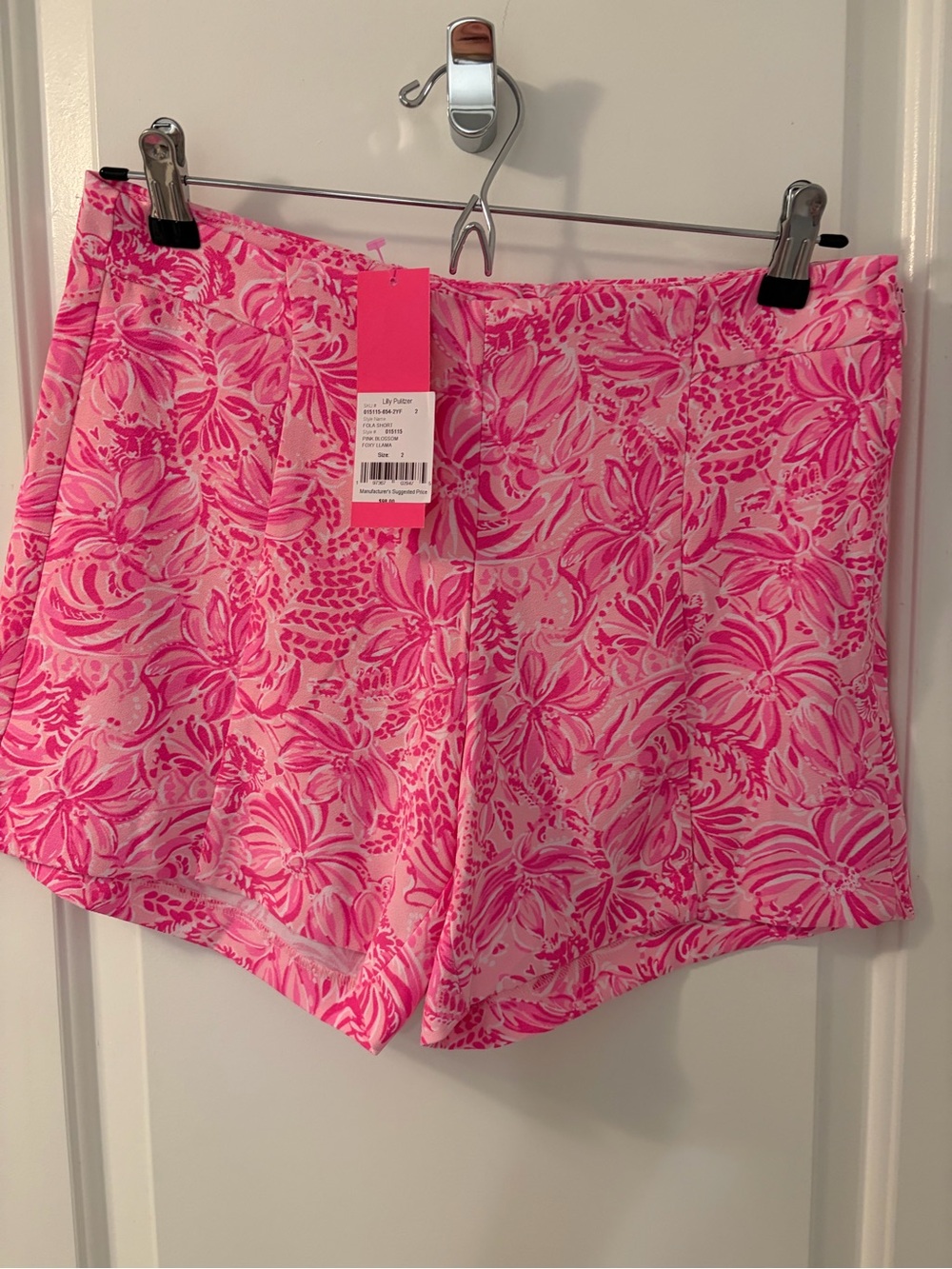 Lilly Pulitzer Pink Floral Print Bermuda Shorts